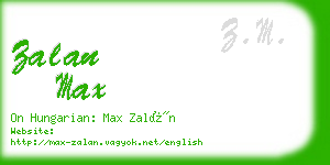 zalan max business card